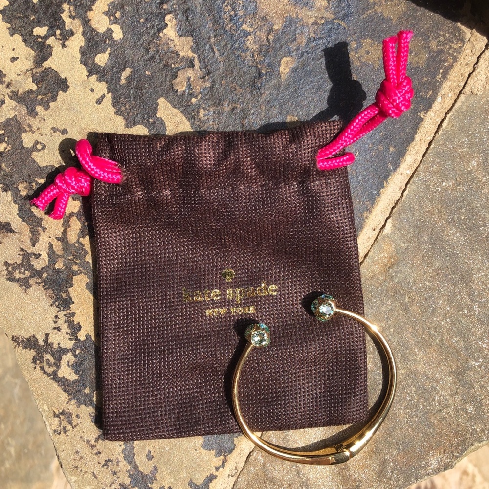 Kate Spade Gold Bracelet with Green Accents
